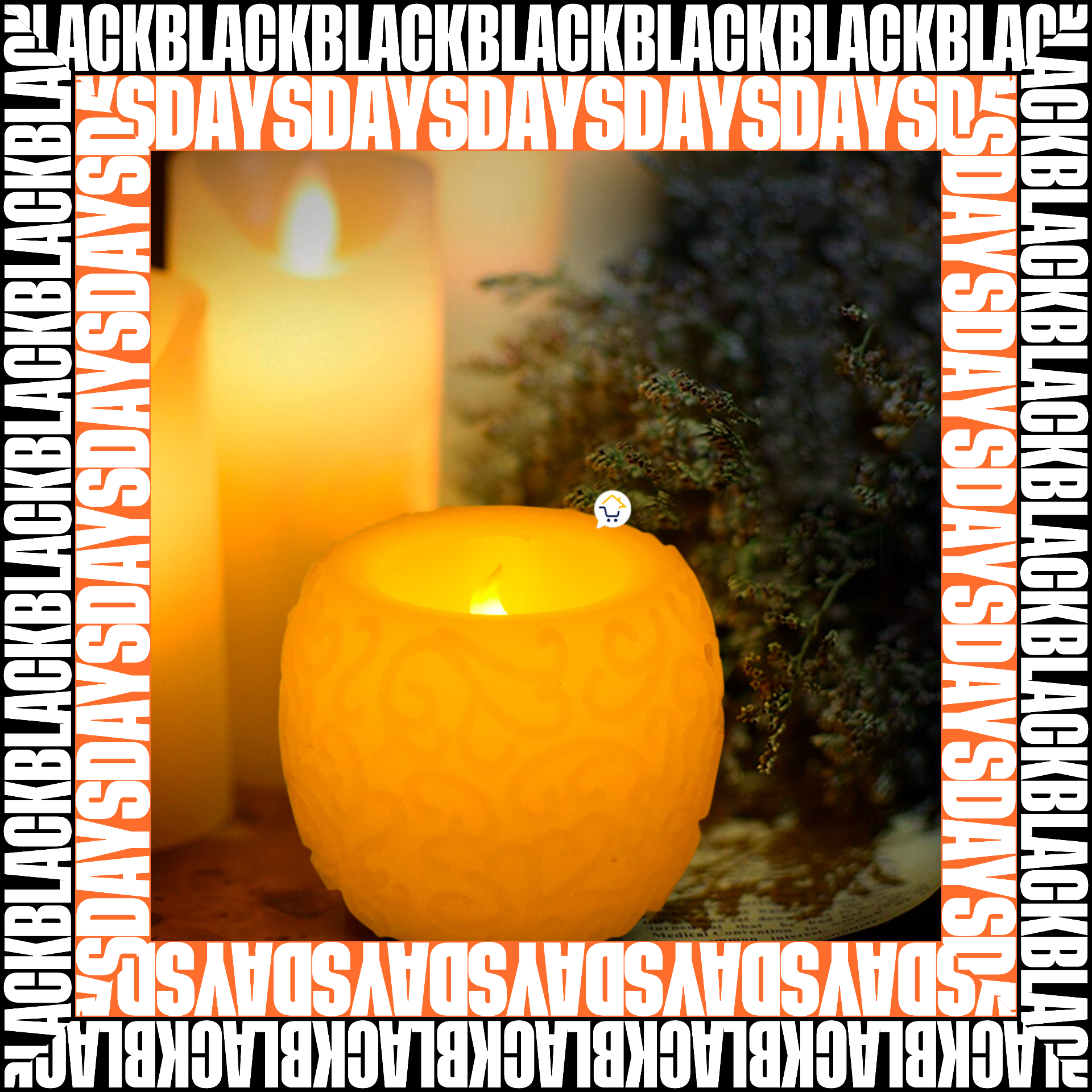 Vela LED Parafina Real VDL01 Black Days